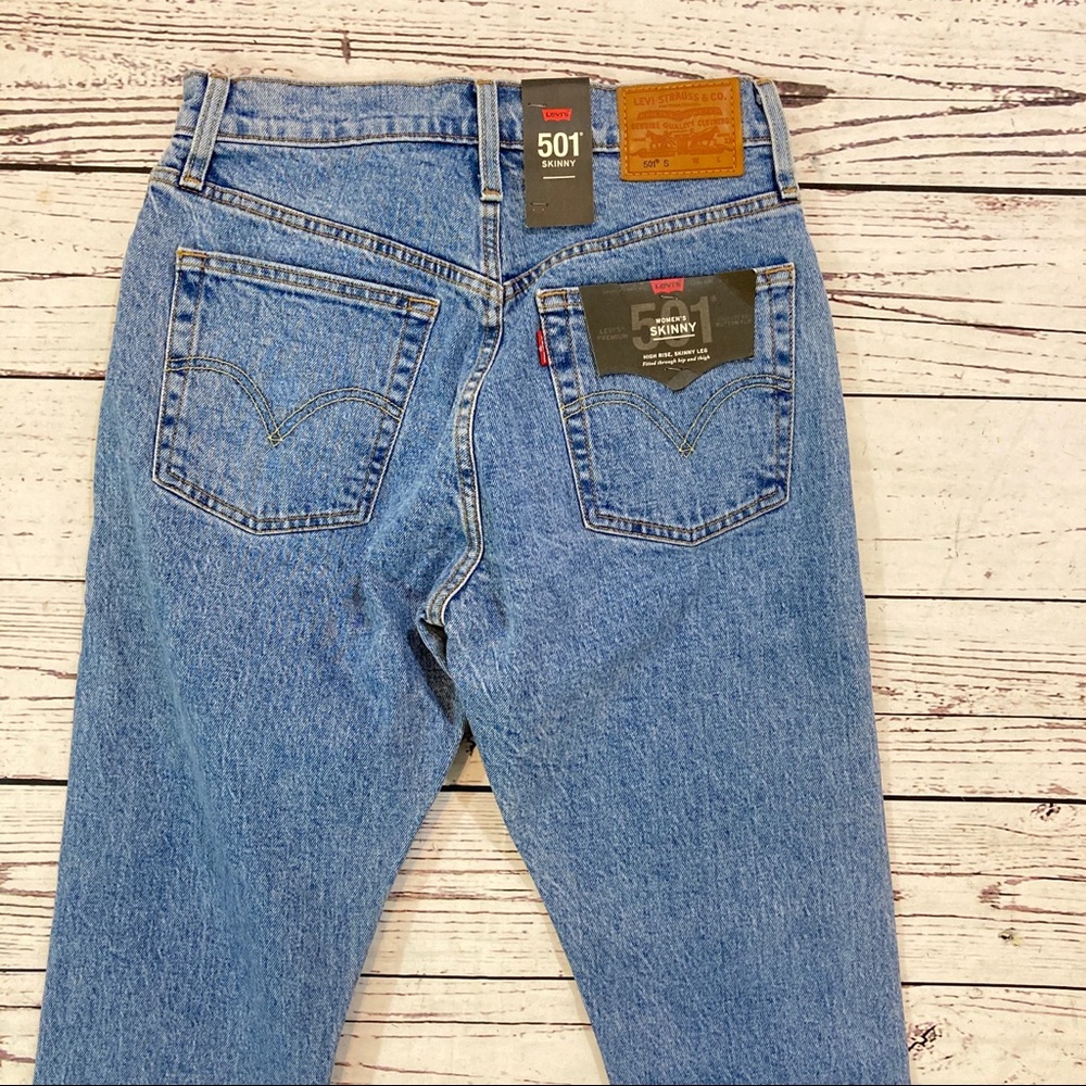 Levi’s 501 embroidered del Norte skinny jeans NWT - Picture 12 of 13